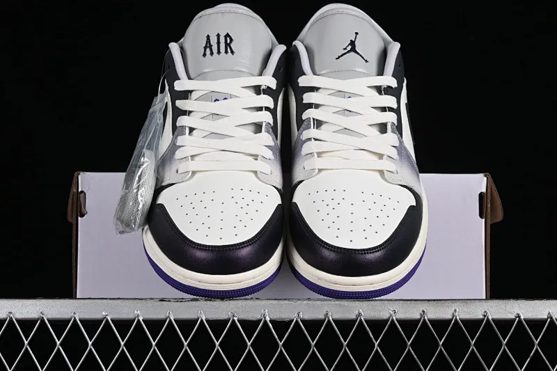 All categories Air Jordan Jordan series basketball shoes Air Jordan 1 Low Air Jordan 1 Low "Purple" AJ1 Joe 1 white black purple low-top cultural casual sneakers HF5759-101